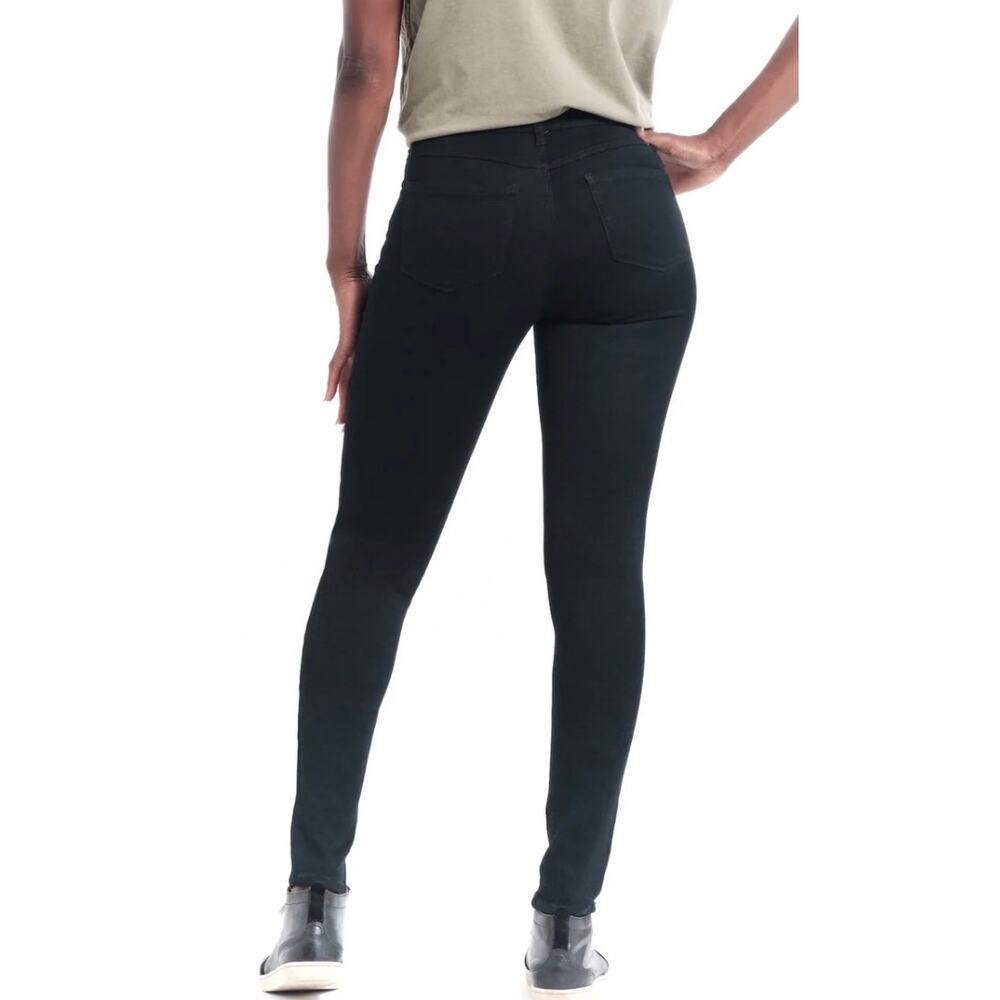 1822 Denim Black Tall Mid Rise Ava Extra Long Butter Skinny Jeans- Size 10 - Picture 4 of 12